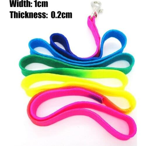 New Pet Harnesses Leads Rainbow Leash Puppy Pet Leash Chest Back Color Dog Leash Traction Rope Harness Medium Harness Vest Pink