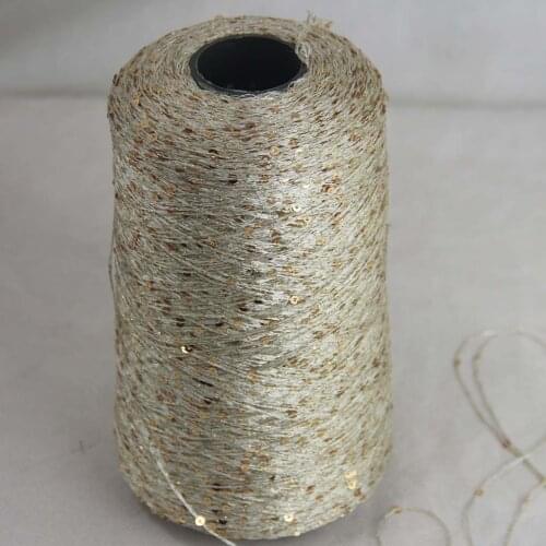 About Sales Pitch 5cm Diameter 3mm 500g Sequi Hand-Knitted C Rochet Handmade Yarn 920_04 Wheat Gold