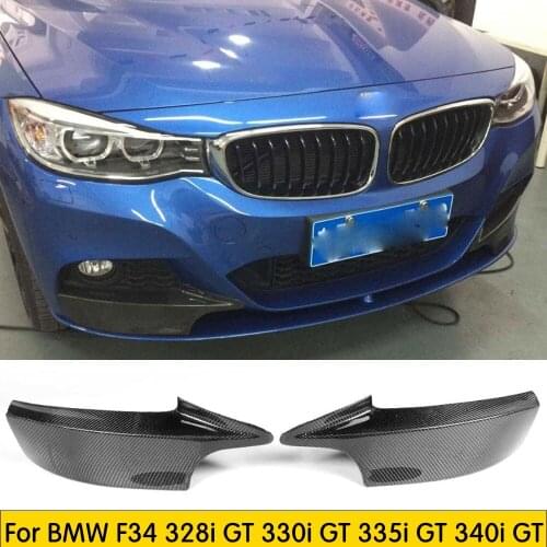 F34 Carbon Fiber Front Bumper Lip Side Splitter Apron for BMW F34 330i GT 328i GT 335i GT 340i GT 2014 - 2017