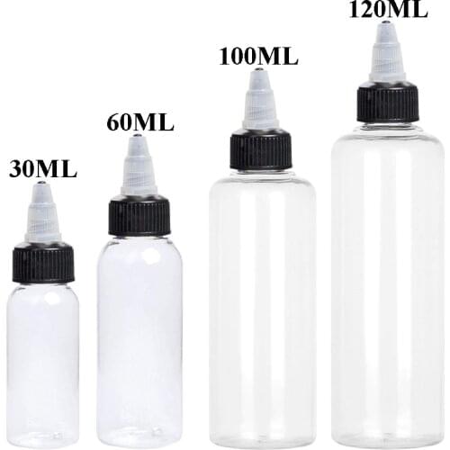 30pcs 30ml 60ml 100ml 120ml Plastic Dropper Bottle PET Clear E Liquid Bottle With Twist Off Caps Paint Ink Bottles