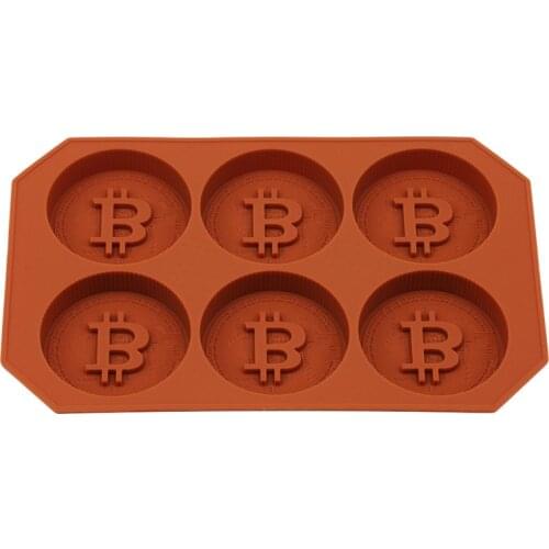 Bitcoin Design Silicone Ice Cube Mold Tray DIY Chocolate Cookies Biscuit Baking Ice Cube Maker Kitchen Ice Cube Tray