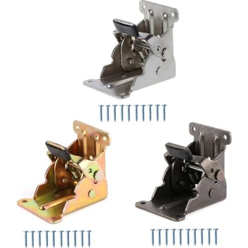 90 Degrees Folding Hinge Self-locking Dining Table Lift Support Cabinet Furniture Hardware Accessories 3 Colors