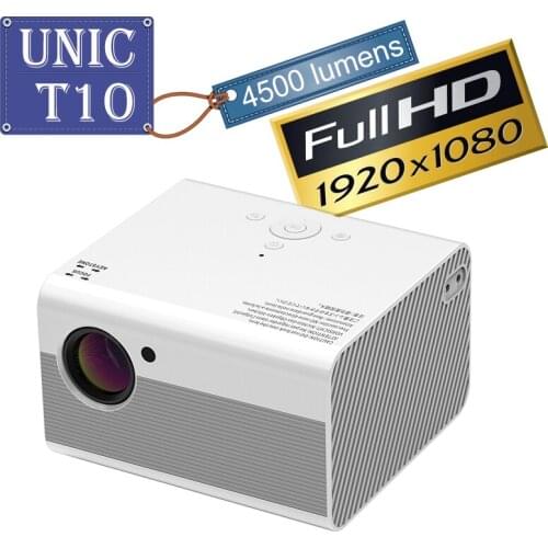 UNIC T10 Full HD 1080P Projector LED Proyector 1920x1080 Home Theatre 4500 Lumens Portable Cinema T6 Upgrade Android Optional