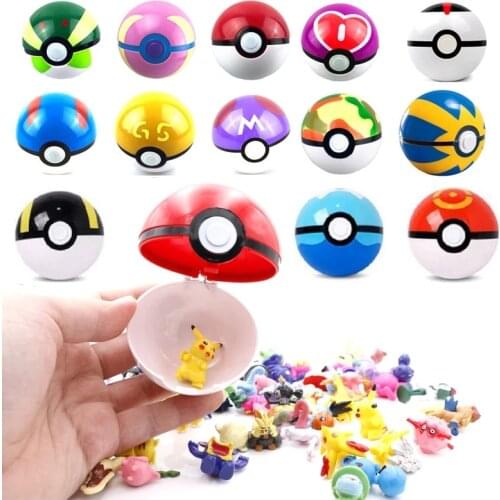 TAKARA TOMY 144pcs Pet Elf Ball Pokemones Pokeballs With 2-3cm Figures Toys Can Dream Bedroom Furnishings Toys For Children Gift