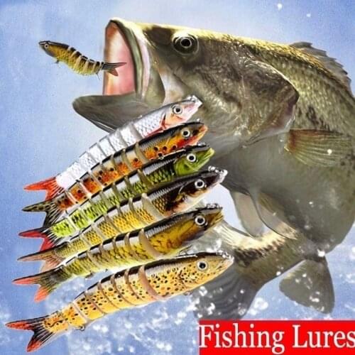 1Pcs 13.28cm 19g Sinking Wobblers Fishing Lures Jointed Crankbait Swimbait 8 Segment Hard Artificial Bait Fishing Tackle Lure