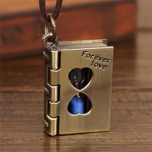 Fashion Men Jewelry Collar Chocker Accessories Cute Jewlery Forever Love Book Pendants Suspension Necklace Valentines Day Gifts