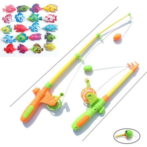 2020 Newest HOT 7pcs Magnetic Fishing Toy Pole Rod Model Fish Kid Baby Bath Time Fun Game Fishing rod