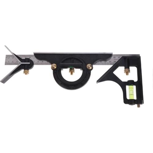 30cm Combination Tri-Square Ruler Level Steel Measuring Angle Tool Multi-purpose