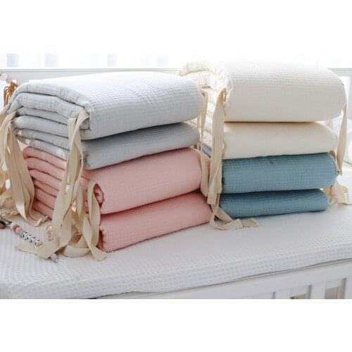 200CM Baby Bed Thicken Bumper One-piece Crib Around Cushion Cot Washable Anti-collision Protector Pillows Newborns Room Decor
