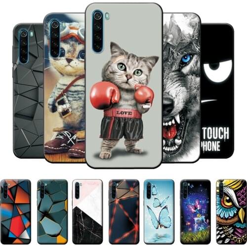 For Xiaomi Redmi Note 8 Case Covers Cool Cat Animal Back Cover Bumpers for Xiomi Redmi Note 8 Note8 Phone Cases Soft Silicone
