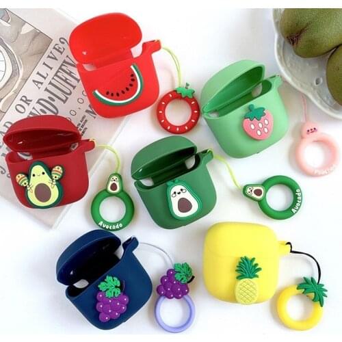 DIY Fruit Case for JBL TUNE 220TWS Case Bluetooth Earphone Case for JBL TUNE 225TWS Earphone Case bag with Finger Ring