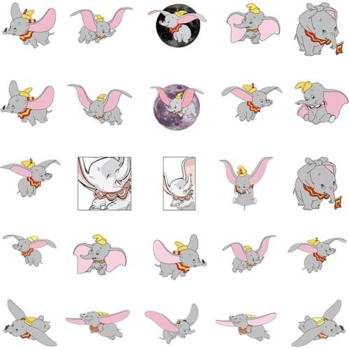 Disney Cute Gray Dumbo Cartoon Acrylic Anime Epoxy Resin Modeling Earrings Making Handmade Small Accessories Parts