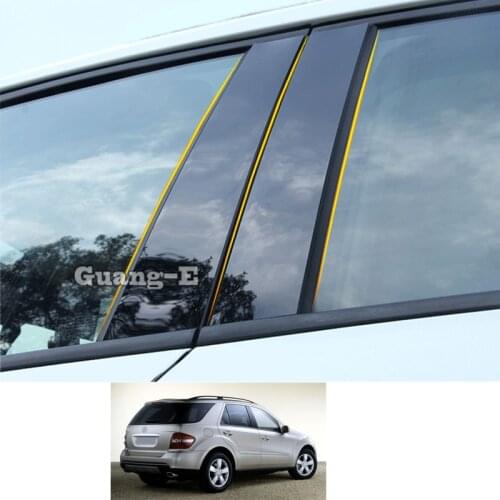 For Benz ML ML300 ML320 ML350 ML400 ML500 4MATIC 2005-2011 Car PC Material Pillar Post Door Trim Window Piano Black Stick