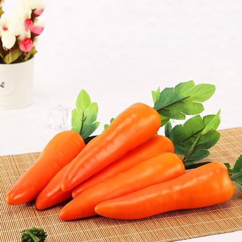5pc Simulation Carrots Artificial Vegetables Home Kitchen Cabinet Party Decoration new