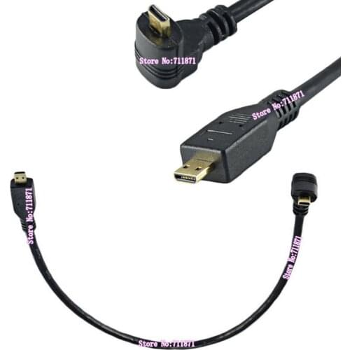 90 degree Up angled Male to Male Micro HDMI Cable 0.3M/30cm Type D Male Right Angle Bend HDMI Cable Line Cord Wire