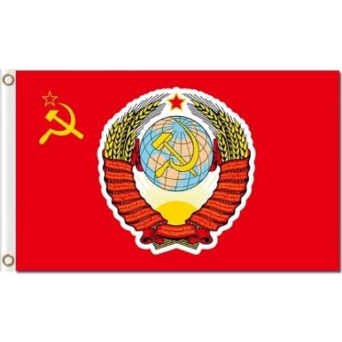 Communistic soviet hammer and sickle flags 3x5ft banners