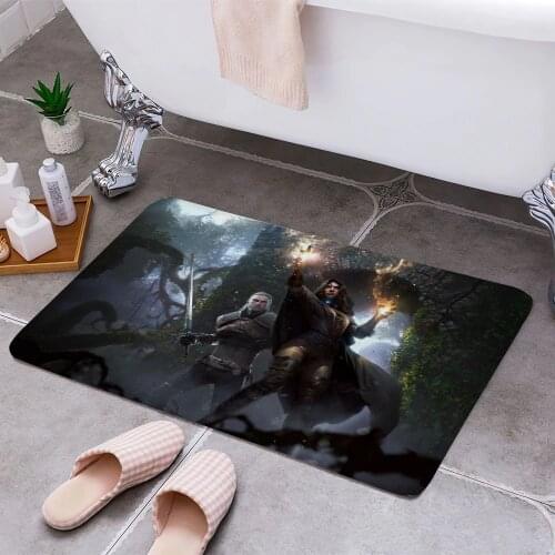 Yennefer and Geralt 3D Print Doormats Rectangle Non-Slip DoorMat Bedroom Kitchen Entrance Print Door rugs Dropshipping