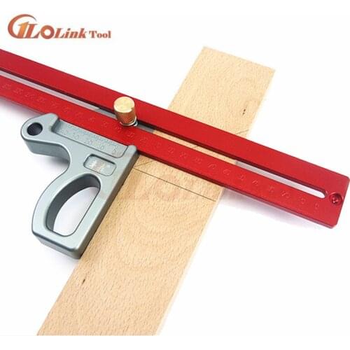 200/300/400mm 45 degree ruler Aluminum Woodworking Ruler Height Ruler Woodworking Scribe Woodworking Scribe Gauge Measuring Tool