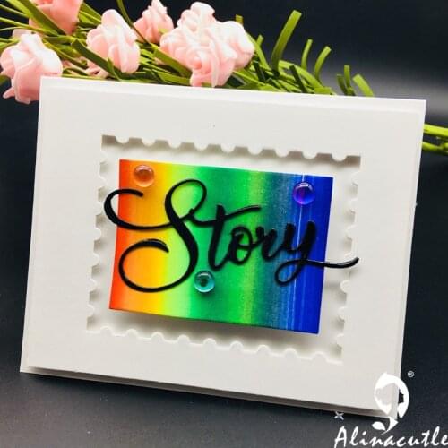 DIE CUT METAL CUTTING DIES cut story letters Alinacraft Scrapbook paper craft album card punch knife art cutter die