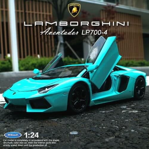 WELLY 1:24 Lamborghini LP700-4 alloy car model Diecasts & Toy Vehicles Collect gifts Non-remote control type transport toy