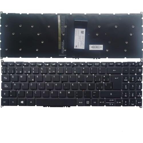 New Laptop Spanish Keyboard for Acer Aspire 7 A715-75 A715-75G N19C5 Swift 3 SF315-51 SF315-51G N17P4 N18Q13 N19C1 SP Backlit