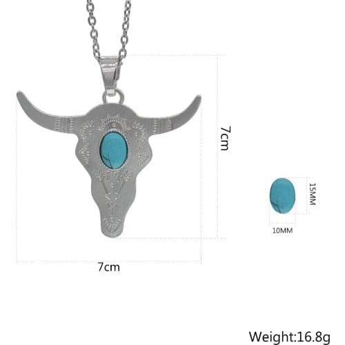 Wholesale Fashion buffalo Head bead Silver Color Bull Cattle Charm Bead Longhorn Resin Horn Pendant for Jewelry carnelian