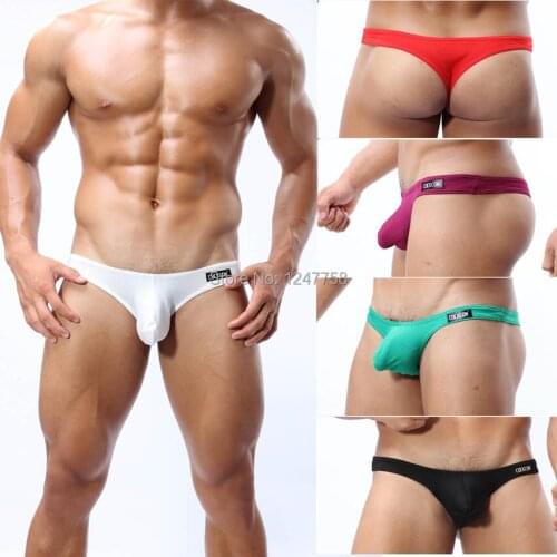 Sexy Mens Low-rise Soft Breath Holes G-Strings Underwear Bulge Pouch Tongs