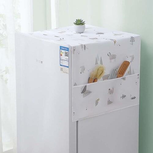 Dust-proof Refrigerator Cover With Pocket Storage Bag Washing Machine Storage Organizer Bags Hanging Bag