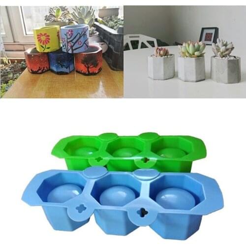 Silicone Mold Geometric Polygonal Concrete Flower Pot Vase Cup Silicone Mold