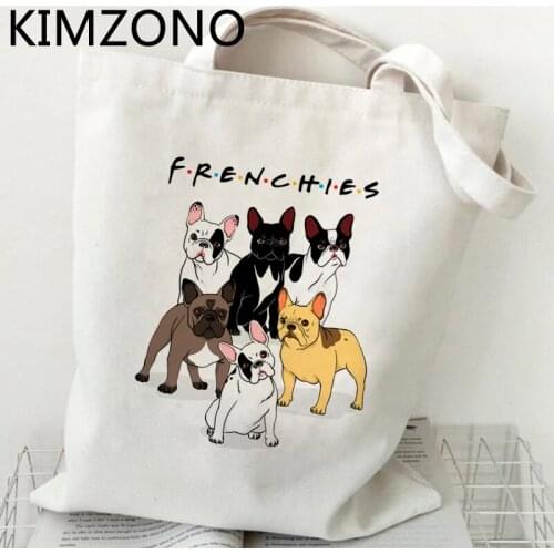 French Bulldog shopping bag grocery shopper canvas shopper bolsa bolsas de tela bag reciclaje string boodschappentas cabas