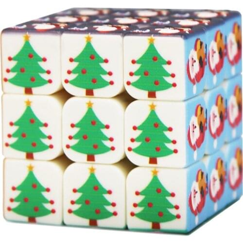 UV Relief Emboss 3x3x3 56mm Speed Magic Cube Twist Puzzle Toy Brain Teaser IQ Game 3x3 Stickerless Smooth Christmas Gift Braille