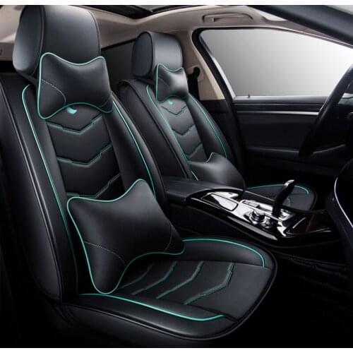 Kalaisike Leather plus Flax Universal Car Seat covers for Audi all models q7 q5 a3 a8 a4 b7 b8 b9 a6 c7 a5 q3 auto accessories c