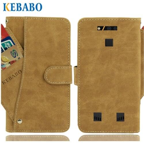 Vintage Leather Wallet Doogee S50 Case 5.7" Luxury 3 Front Card Slots Cover Magnet Stand Phone Protective Bags