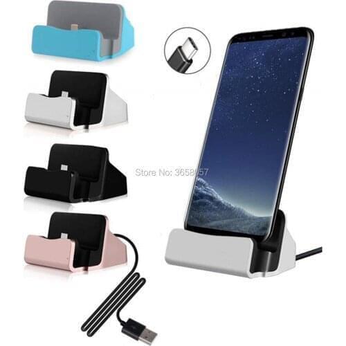 For iPhone X 8 7 6 USB Cable Sync Cradle Charger Base For Xiaomi Android Type C Samsung Stand Holder Charging Base Dock Station