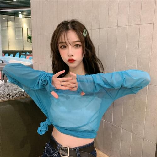 Candy Color T-shirt Womens Bottom Shirt 2022 Summer Long Sleeve O Neck Women Tops and Shirt Fashion Streetwear Tshirt Female