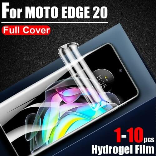 1-10pcs 999D Ultra Clear Hydrogel Film Soft Full Screen Protector Coverage for Motorola Moto Edge 20 pro 20 lite Protective Film