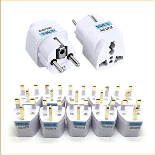 10PCS Universal International standard UK US AU EU Power Socket Plug 110-250V Travel Electrical Charger Adapter Converter