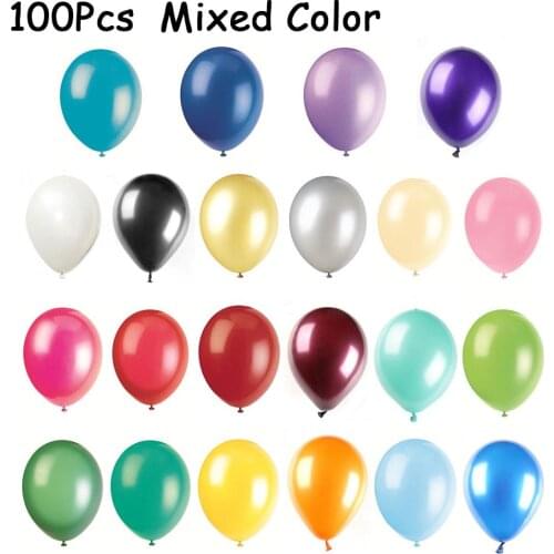100pcs 10 In Macaron Color Latex Balloon Color Mixing Balloons Wedding Decor Baby Birthday Party Valentines Day Decor Balloon