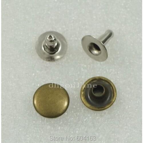 150 sets 6mm or 0.24'' Round Rivets Single Cap Stud Snap leather button