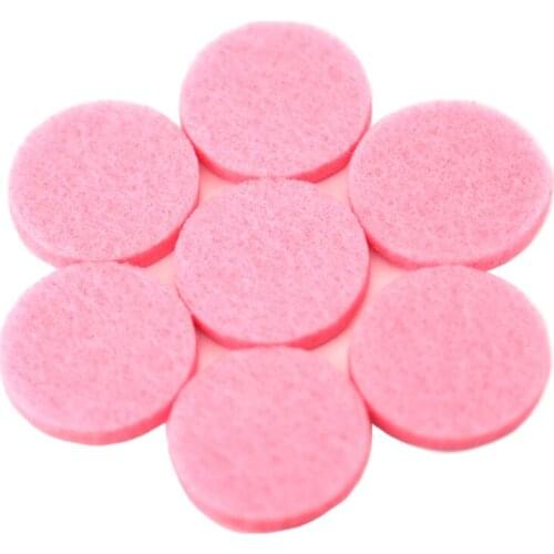 20pcs Pink Colors 22.3mm Round Essential Oils Diffuser Locket Pads Perfume Aroma Locket Replacement Pads
