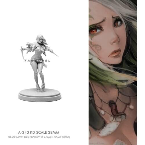 38mm Resin model kits Beauty Soldier self-assembled A-340