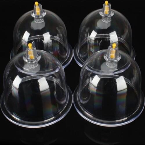 4PC Extra Large Household Vacuum Chest Tank Oversize Fire Tank Moisture Suction Cup Non-glass (buy 20pcs send gift cupping gun)