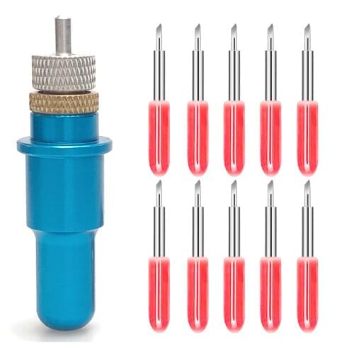 45 Degree 10pcs Roland Plotter Vinyl Cutter Knife Blades +1pc 14mm Roland Blade Holder Cutting Milling Carving Tool