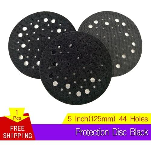 5 Inch 44 Holes Interface Pad Protection Disc Black Power Tool Accessories for Sander Polishing & Grinding - Hook and Loop