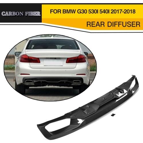 Car Styling Carbon Fiber Auto Rear Diffuser Lip Spoiler For BMW 5 Series G30 Standard Sedan 4 Door 530i 540i 2017 2018