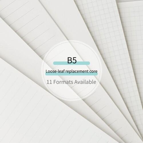 B5 Loose Leaf Notebook Refill Spiral Binder Inner Page Diary Weekly Monthly Planner To Do List Line Dot Grid Inside Paper