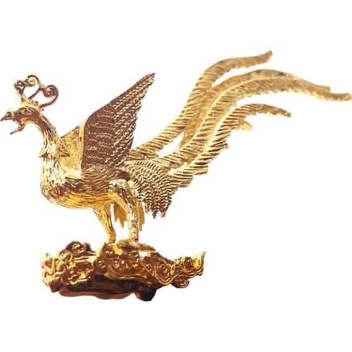 Auspicious Antique Gold Phoenix Incense Burner Incense Stick Holder Zinc Alloy Aromatherapy Furnace Home Decor accessories