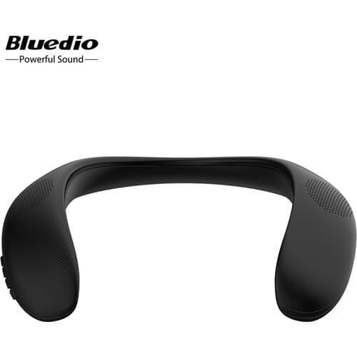 Bluedio HS bluetooth neck speaker column wireless speaker bluetooth 5.0 with bass FM radio SD card slot with microphone for game