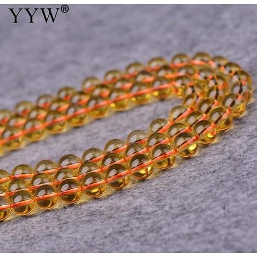 Natural Citrines Beads Round November Birthstone & different size for choice Hole:Approx 1-2mm Sold Per Approx 15 Inch Strand