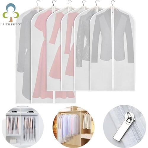 Water Proof Clothes Hanging Garment Dress Clothes Suit Coat Dust Cover Storage Bag Pouch Case Organizer Wardrobe Hanging YJN
